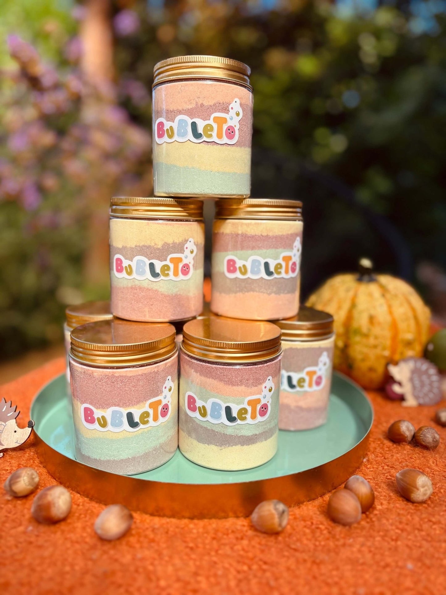 BubleTo - peniaci prášok na hranie, dóza Volanie jesene, 300g - BubleTo
