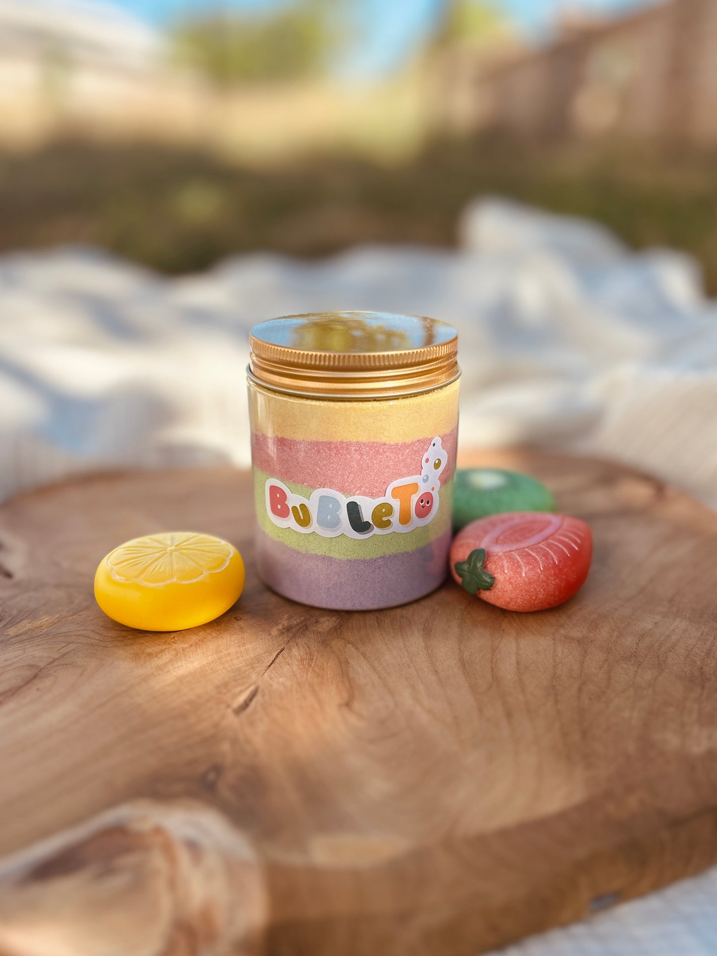 BubleTo - peniaci prášok na hranie, dóza Letné ovocie, 350 g