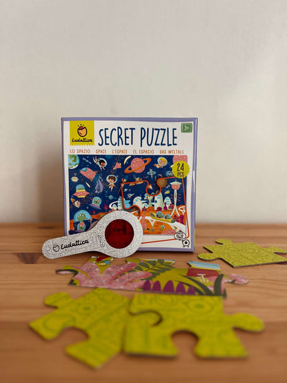 🔍 Ludattica Secret puzzle s lupou - Vesmír