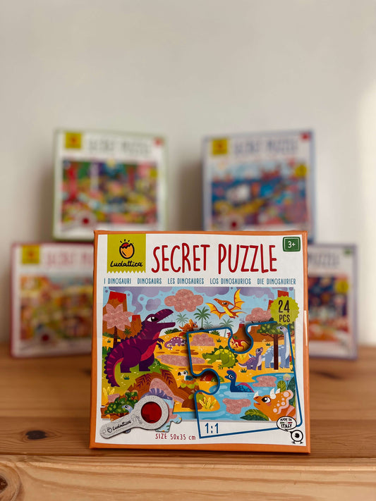 🔍 Ludattica Secret puzzle s lupou - Dinosvet