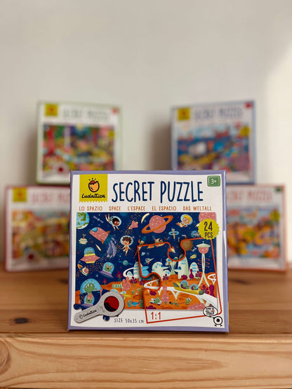 🔍 Ludattica Secret puzzle s lupou - Vesmír