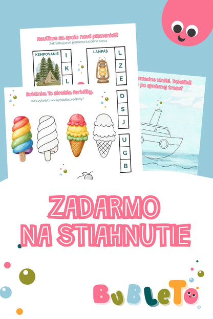 Letné PDF aktivity pre deti na vytlačenie