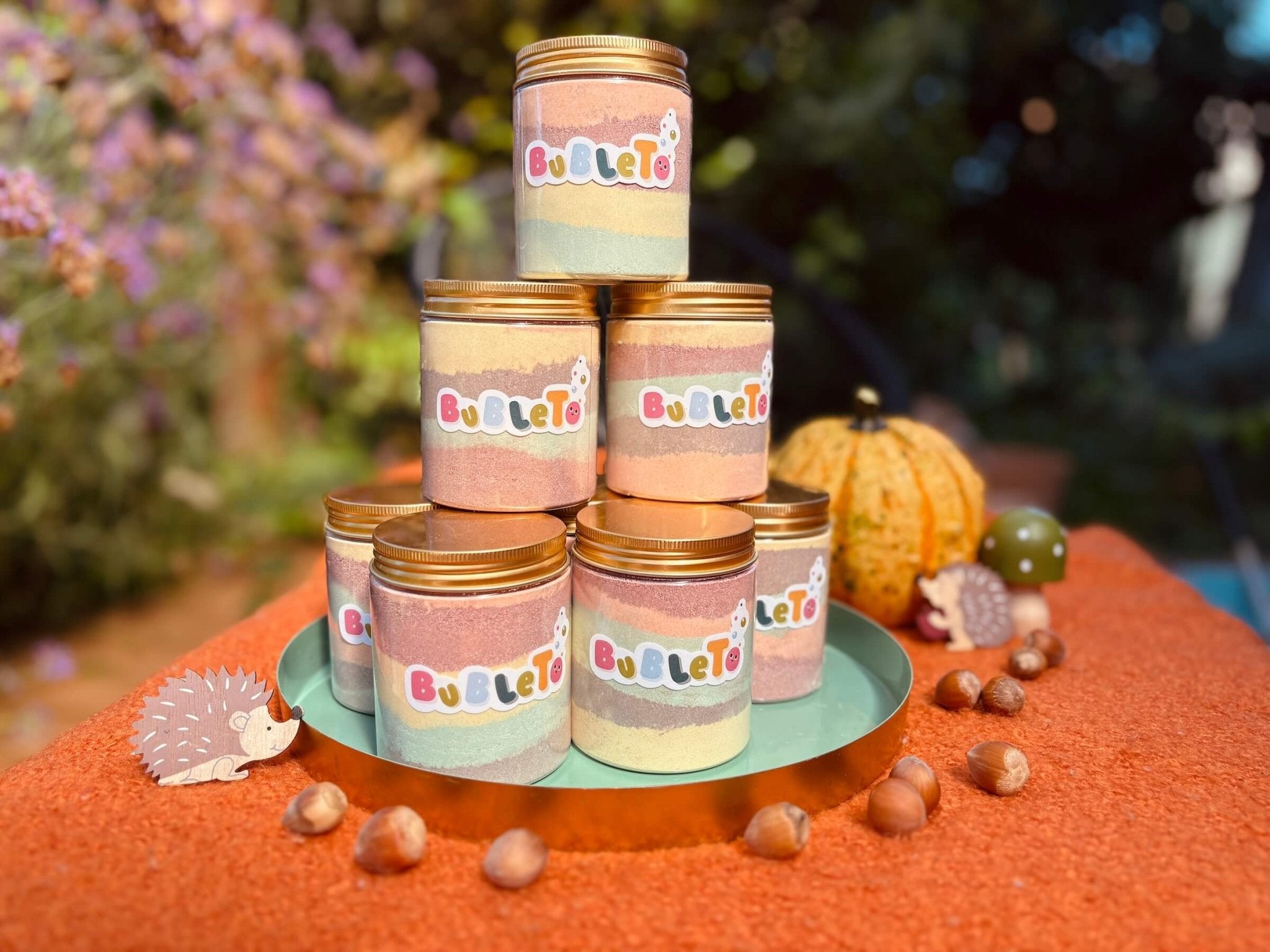 BubleTo - peniaci prášok na hranie, dóza Volanie jesene, 300g - BubleTo