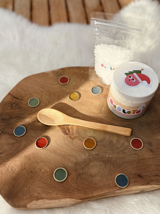 Drevená lyžička na senzorickú hru dlhá