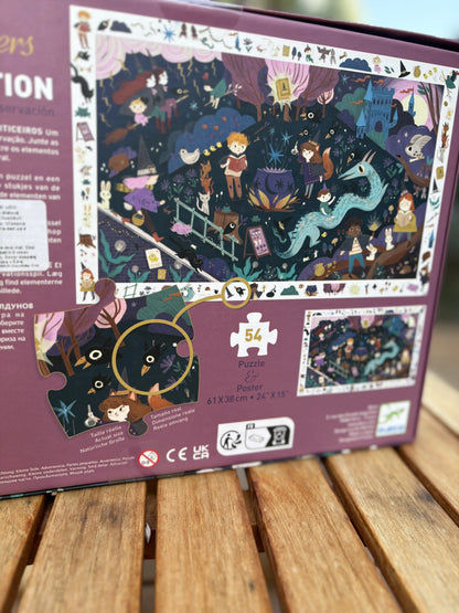 Djeco objavovacie puzzle čarodejnícky svet